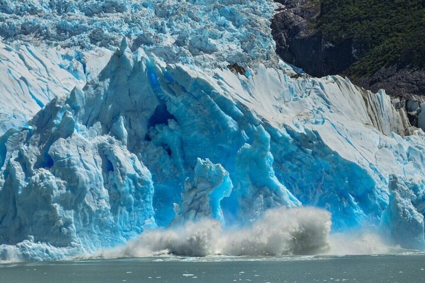A glacier with a large ice calving event. 3
