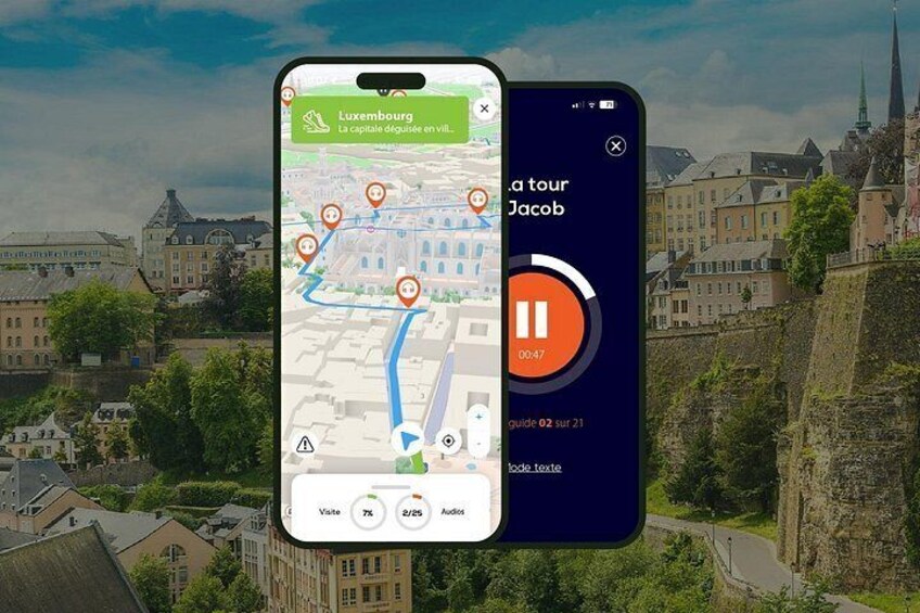 GPS Audioguide application: Easy navigation between Upper and Lower Towns (Offline). 1