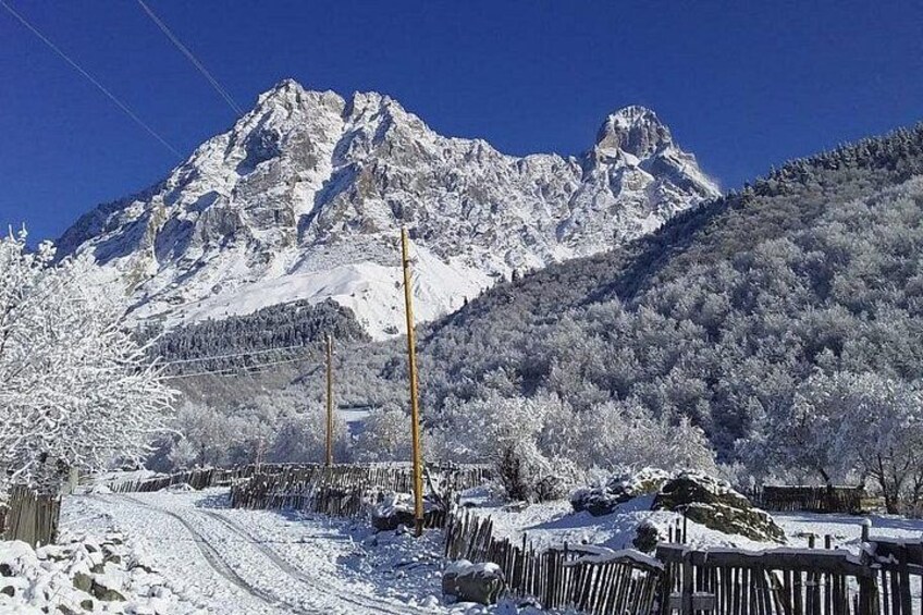 Svaneti village in winter 2