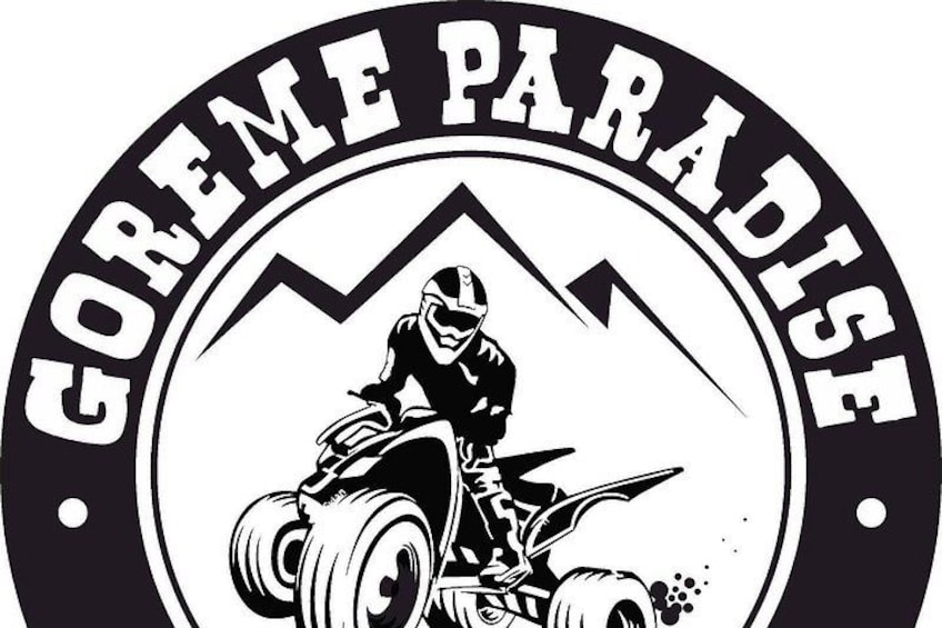 Ein Logo mit dem Text 'GOREME PARADISE' und einem Fahrer auf einem Quad. 1