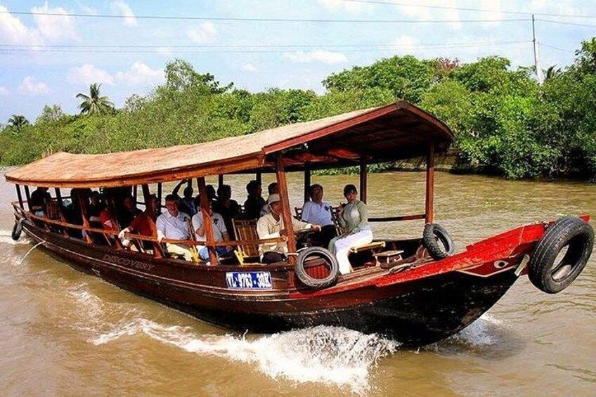 Motorboat on The Mekong River 2