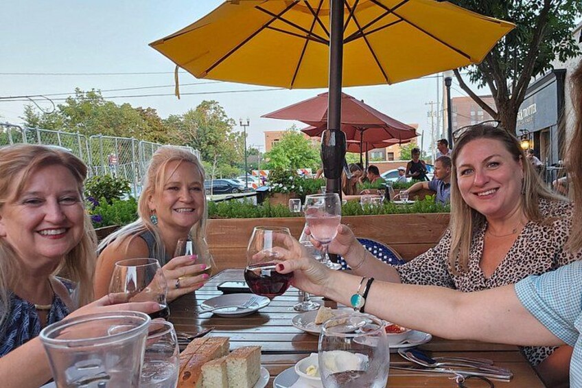 CHEERS at the patio dining area of A Street Promenade 2