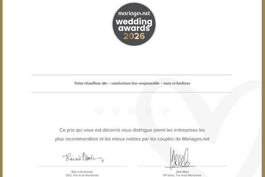 Winner Wedding awards 2026 1