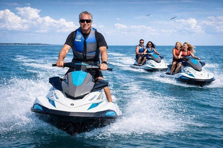 Private guided jet ski adventure in the Gulf of America - your group only, led by a dedicated local guide. 1