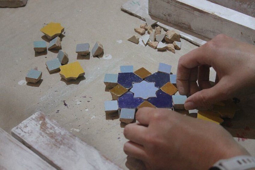 Create Your Zellige Mosaic in Tangier + Tea Experience 4