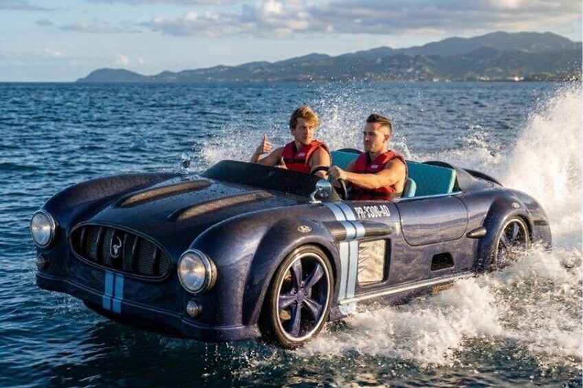San Juan Watersports Car Rental Blue Mercedes Classic 5