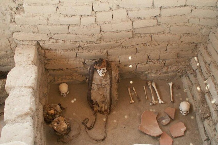 Un site historique où l’on a découvert des restes squelettiques et des objets archéologiques. 3