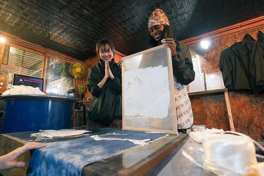 Mt. Fuji Ukiyo-e Japan Blue Indigo Dyeing Experience 3