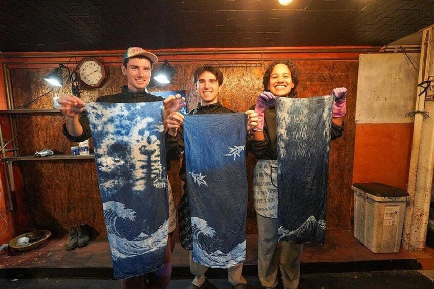 Mt. Fuji Ukiyo-e Japan Blue Indigo Dyeing Experience 5