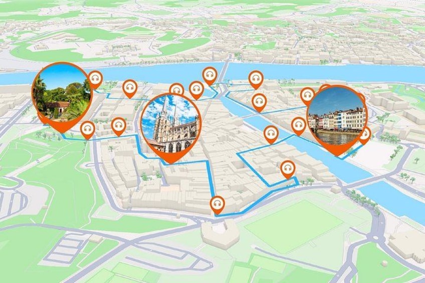 Full circuit: A historical loop at the confluence of the River Nive and the River Adour. 2