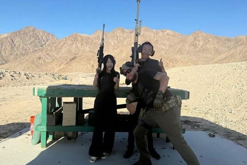 Las Vegas Outdoor Machine Gun and Rifle Shooting with Shuttle 3