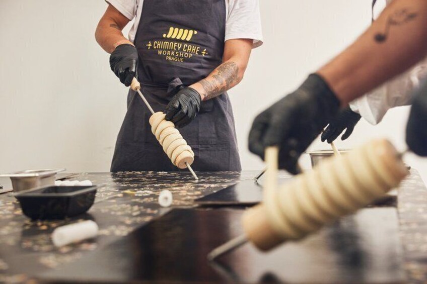 Prague Traditional Chimney Cake Trdelník Making Workshop 4