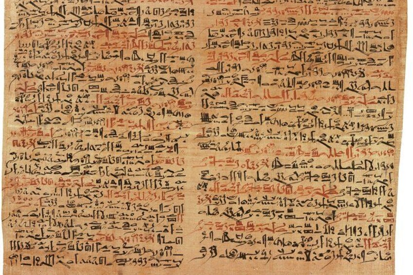 A page filled with dense, handwritten text in various scripts. 4