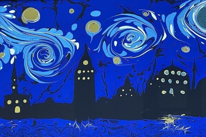 Private Paper Marbling Turkish Art Ebru Class At Locals Home 3