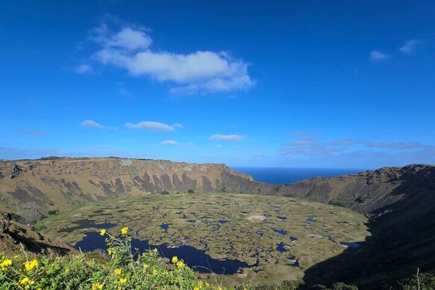 Rano Kau, the widest and deepest crater of the island 3