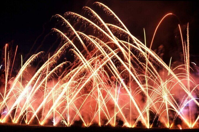 Fireworks with trails and sparks. 3
