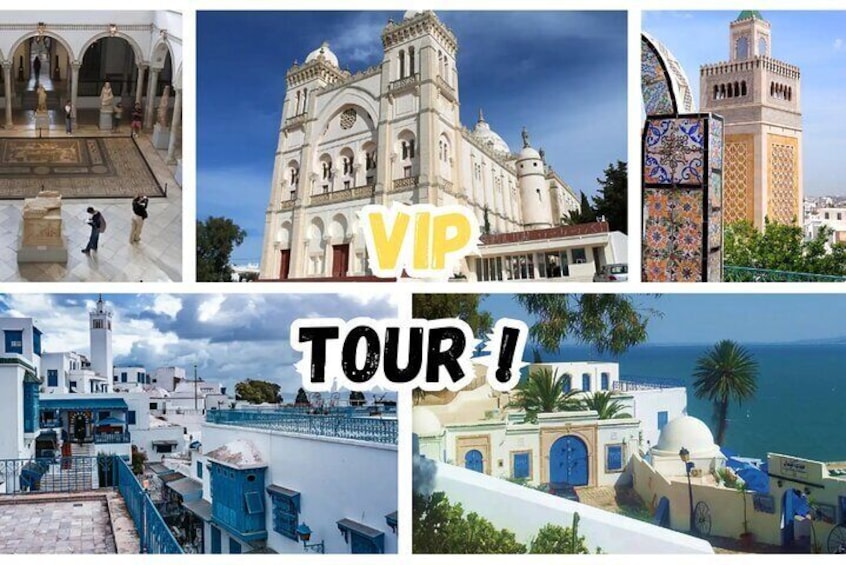 A collage of architectural landmarks, including a mosque, a cathedral, and coastal buildings. 1