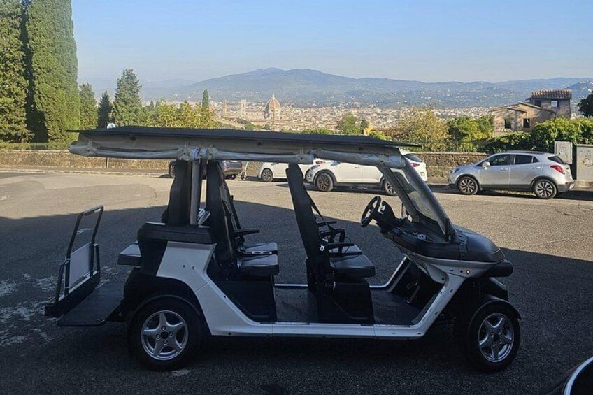 Florence: Private Tour in Classic Golf Cart 1h or Panoramic 1h30 2