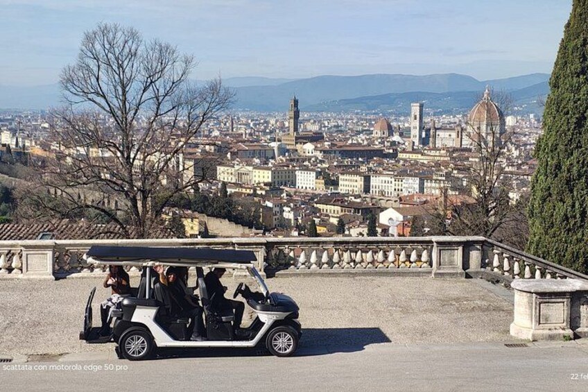 Florence: Private Tour in Classic Golf Cart 1h or Panoramic 1h30 1