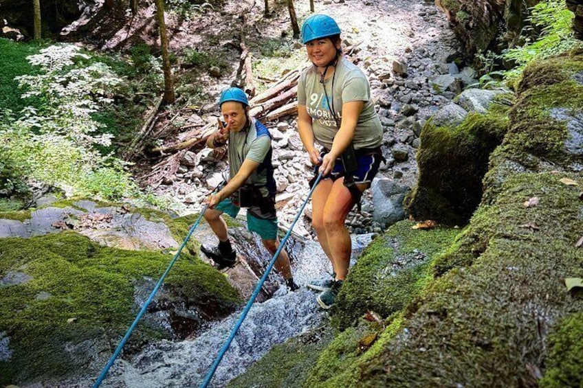 Waterfall Rappelling in Bear Creek PA 2