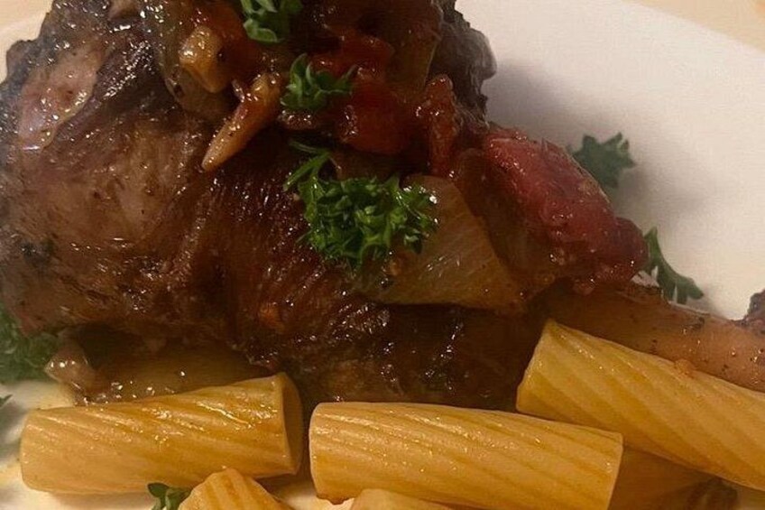Rigatoni pasta in a rich tomato sauce, infused with delicious herbs and served with tender, flavorful lamb. Simple, comforting, and unbelievably good 4