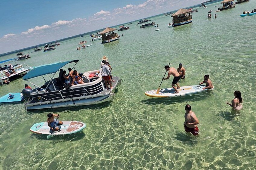 Three Slide Crab Island Party with Paddleboard Lily Pad Cooler 2