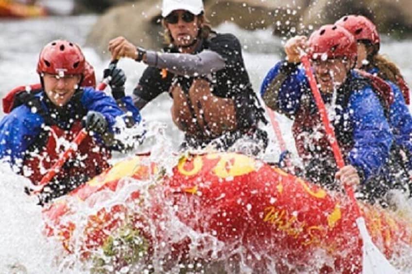 People rafting in a river. 1