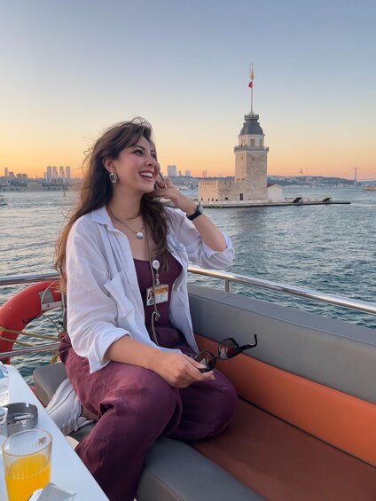 Picture 1 for Activity Istanbul: Bosphorus Sunset Cruise with Snacks and Wine 2