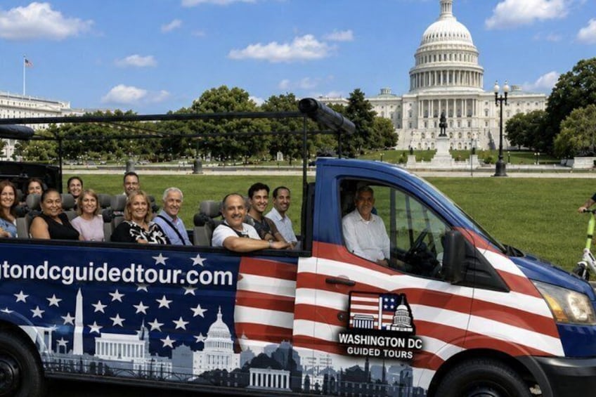 Washington DC Monuments & US History Guided Open-Air Cruiser Tour 1