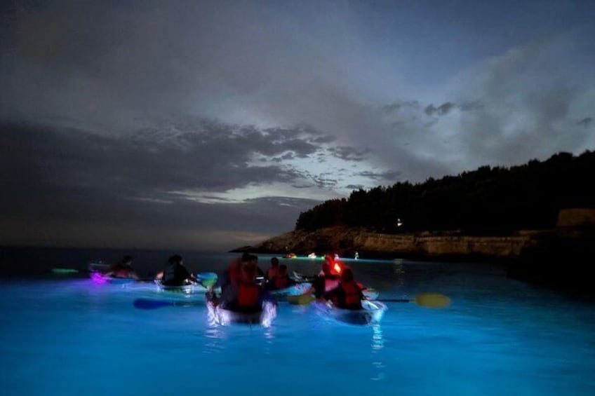Pula:Under the stars/Night Transparent Glow kayak tour 5