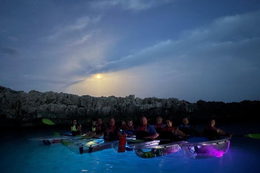 Pula:Under the stars/Night Transparent Glow kayak tour 1