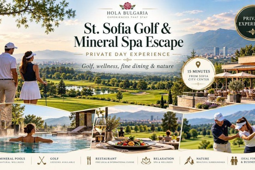 En golfbane, et spa og et poolområde. 1