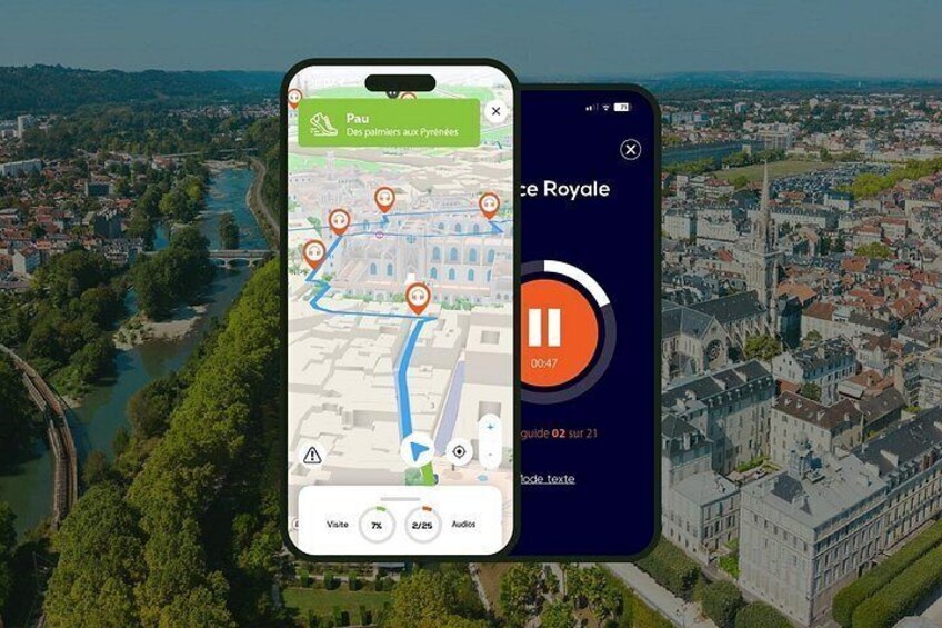 GPS Audioguide application: From Boulevard des Pyrénées to Château (Offline). 1