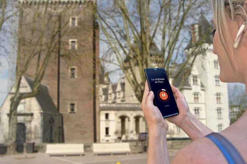 Visit of Pau in freedom: In front of the medieval architecture of Pau Castle. 5