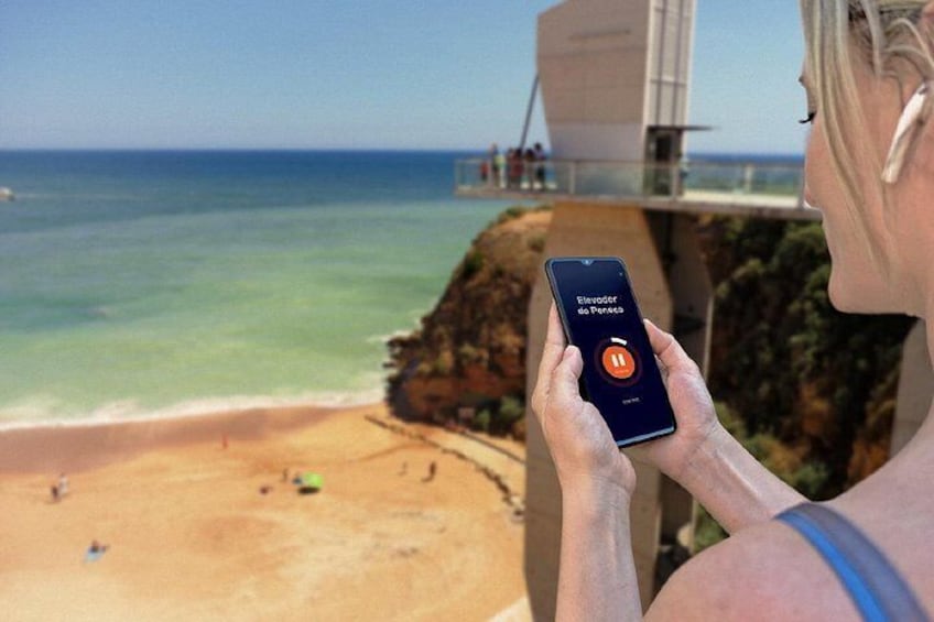 Visit of Albufeira in freedom: At the top of Elevador do Peneco, offering breathtaking views of the beach. 5