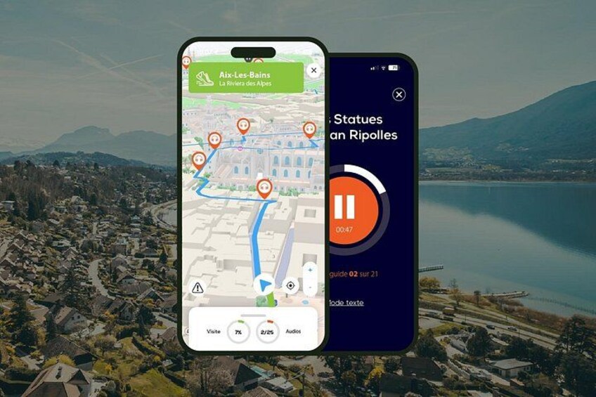 GPS Audioguide app: From the shores of Lake Bourget to Casino Grand Cercle (Offline). 1