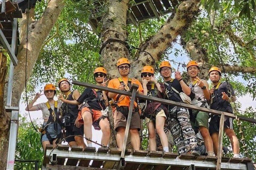 Chiang Mai Mae Wang Zipline Tour with Rafting or Waterfall 1