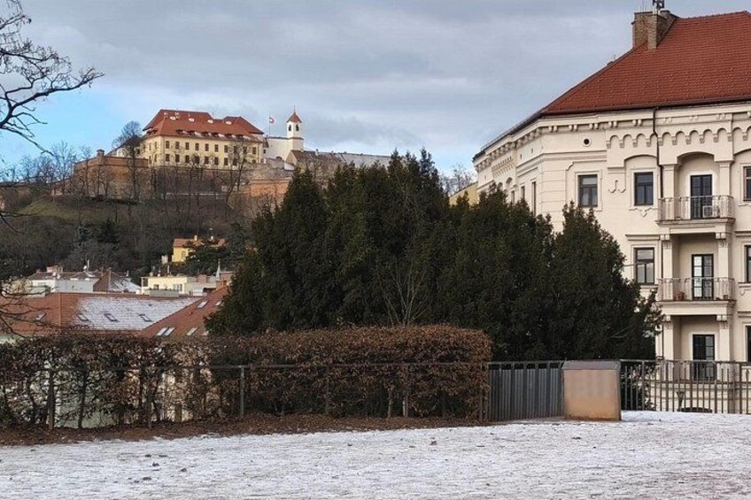 Denis Gardens — a historic city park on the slopes of Petrov Hill offering panoramic views across Brno, including Špilberk Castle and the surrounding skyline. 3