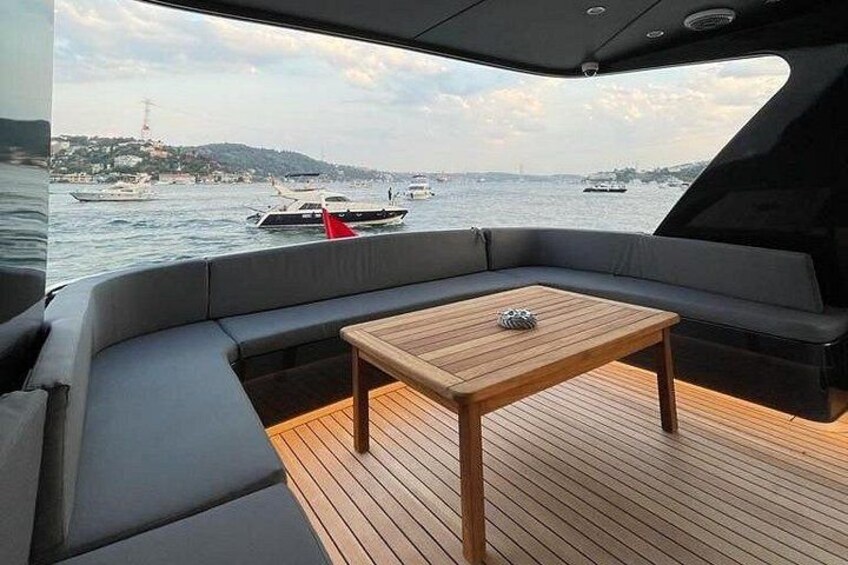 Turkish snacks & drinks served onboard your private Bosphorus cruise 5