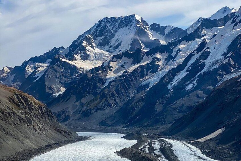 Tasman Glacier leading to Aoraki Mt Cook 2