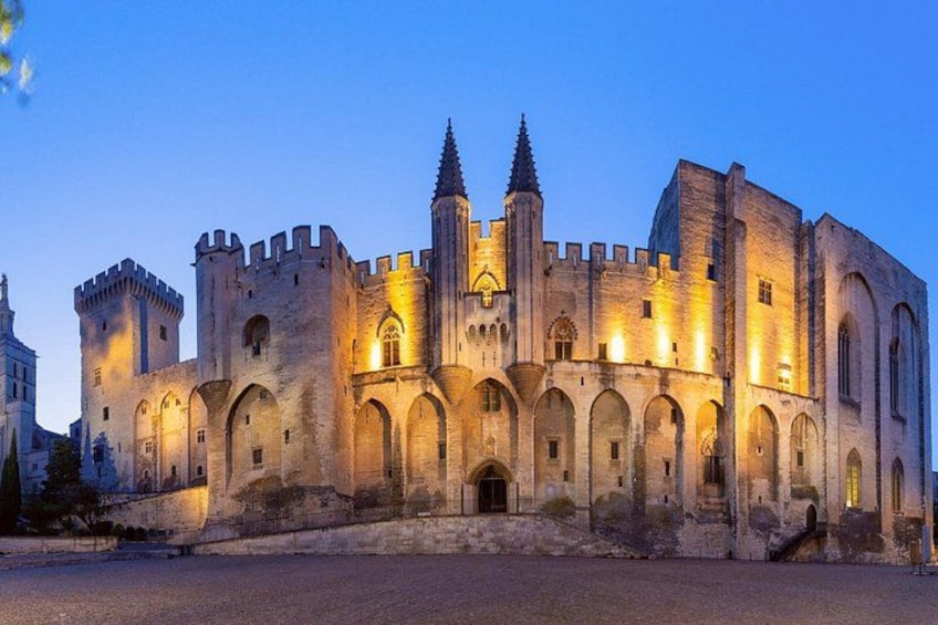 Palace of the Popes: The monumental Gothic fortress, residence of the sovereign pontiffs in the 14th century. 3