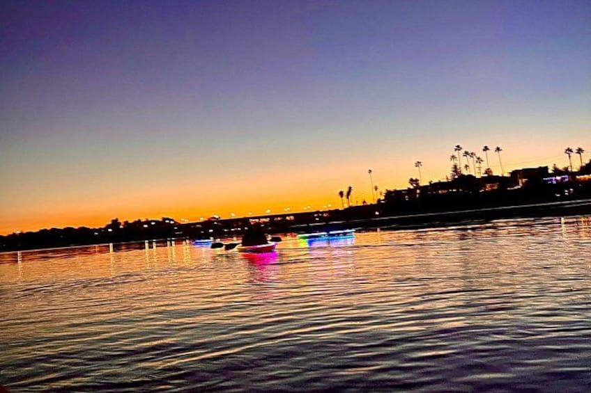 Clear Illuminated Sunset Kayak Tours in San Diego 3