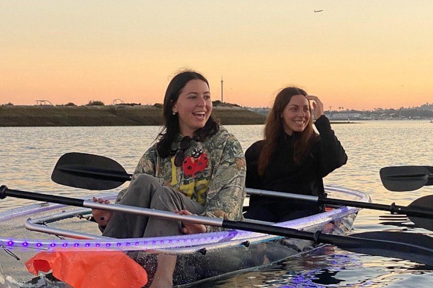 Clear Illuminated Sunset Kayak Tours in San Diego 1