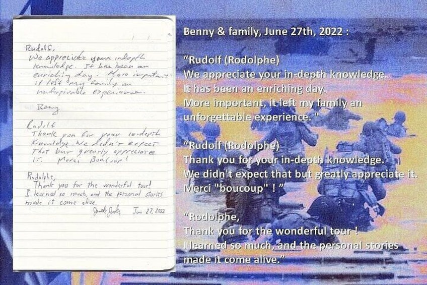 A handwritten note and a typed message. 4