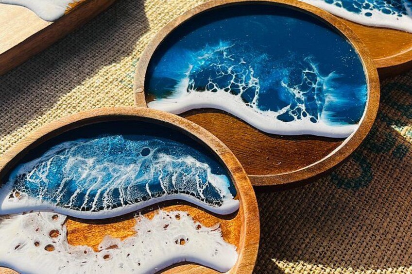Beginner Epoxy Resin Class: Create Your Own Seascape Coasters 2