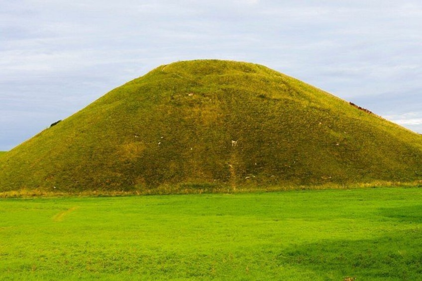 A green hill with a grassy foreground. 2