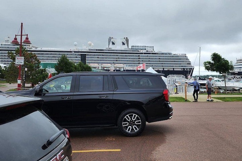 Cyril’s Yukon XL at Port Charlottetown cruise terminal pickup 3