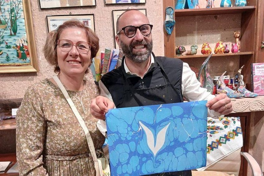 Private Ebru Art Experience in Cappadocia 4