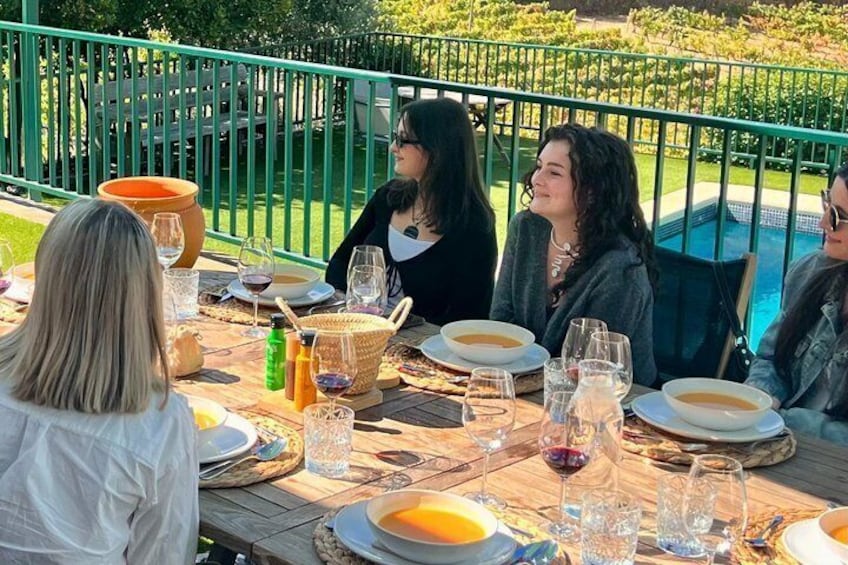 Sharing a traditional Portuguese meal, good wines, and great company in the heart of the Douro Valley. 3