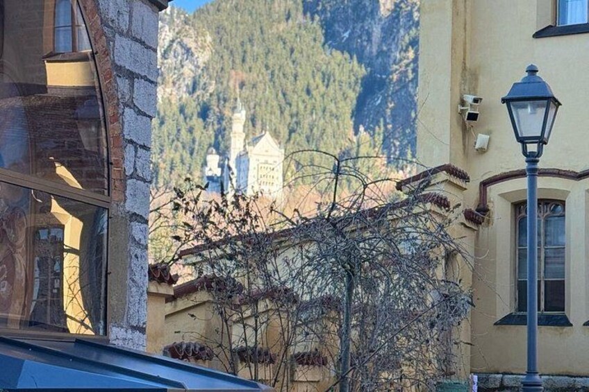 View from Hohenschwangau Castle to Neuschwanstein Castle 2